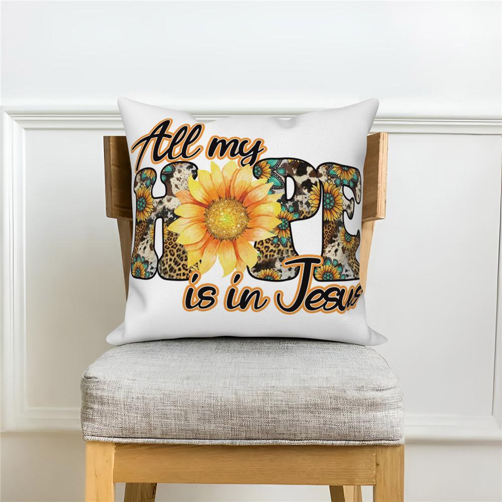 

Подушка для дивана Наволочка Белый Чехол Домашний декор Подушка Подсолнух Леопард Крест Декоративный 40x40cm