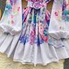 Spring Summer Women Elegant Lantern Sleeve Ruffles Mini Short Princess Party Dresses