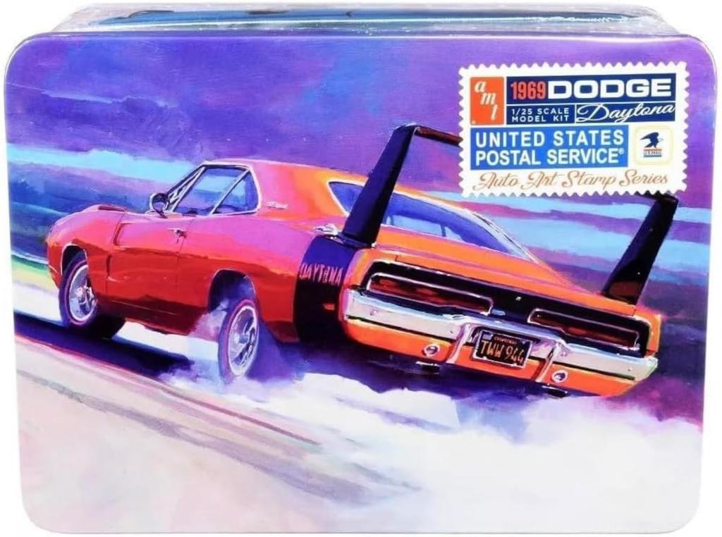 AMT 1/25 1969 Dodge Charger Daytona Auto Art Stamp Series Plastic Model AMT1232