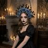 Vintage Artificial Flower Headband Simulated Crown Hair Hoop  for Gift Hair Accessories