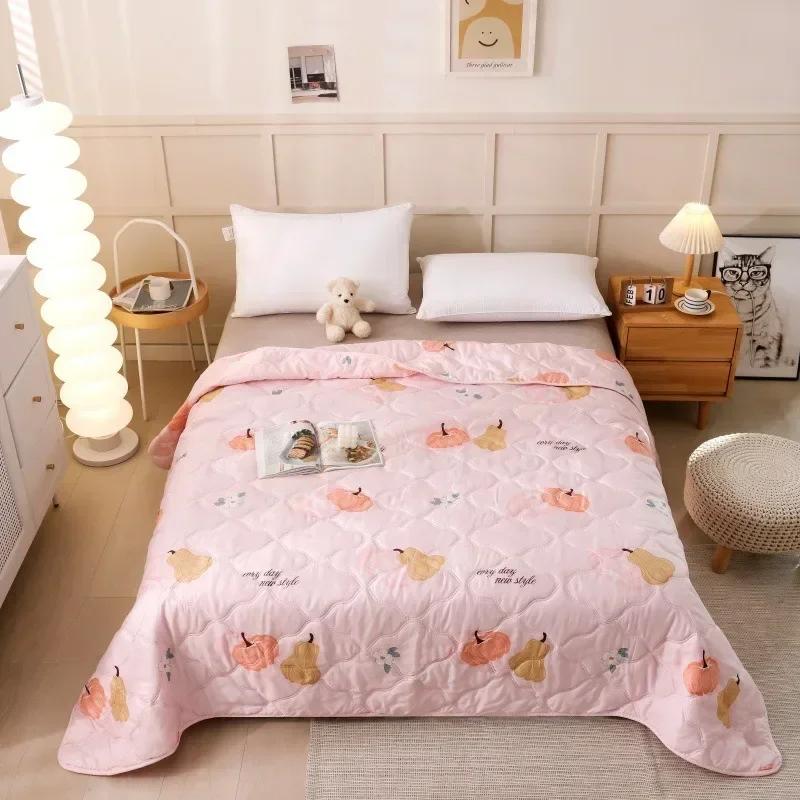 1PC 100X150cm Cute  Printed Spring Summer Comforter Adults Children Soft Breathable Quilting Quilt Single Bed Blanket Quilts