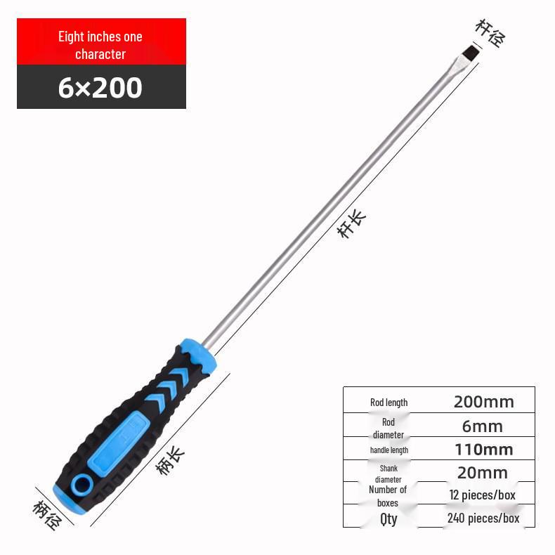 Magnetischer Kreuz- und Schlitzschraubendreher mit Kürbisgriff für den Hausgebrauch