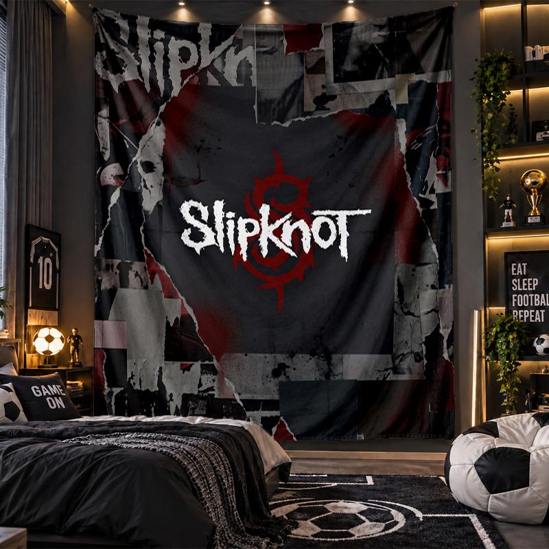 Wall Hanging Tapestry Slipknot Print Cloth for Living Room Bedroom Home Decor