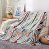 1Pc Simple Geometry Print Flannel Blanket, High Quality Comfortable for All Seasons, Home Decor, Warmth and Comfort, Perfect for Christmas Gifts W18