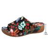 Fashion Butterfly Printed Wedge Slippers for Women Lightweight Peep Toe Platform Sandals Woman Summer 2025 Comfort Non Slip Beach Slides