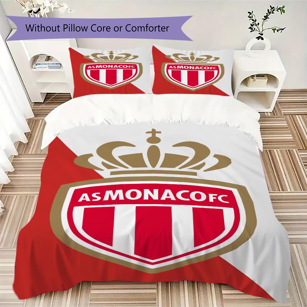 AS Monaco F Pattern Bedding,Quilt Set Quilt Cover Pillowcase Home Birthday Gift(1 * Duvet Cover + 2 * Pillowcase, Without Core)_lx