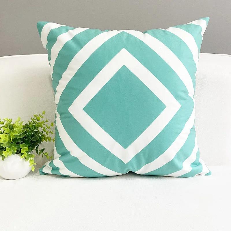 Office Living Room Home Pillowcase Colorful Striped Geometric Pattern Pillowcase Car Ornaments