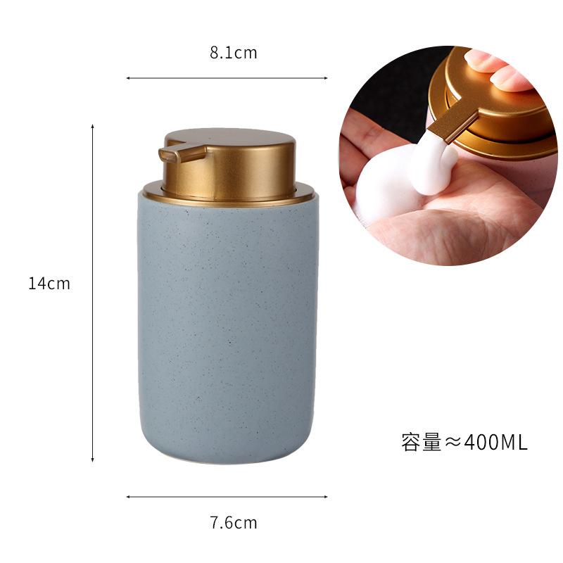 Ceramic press type bath gel bubble bottle hand wash shampoo soap dispenser bathroom accessories household liquid lotion bottle