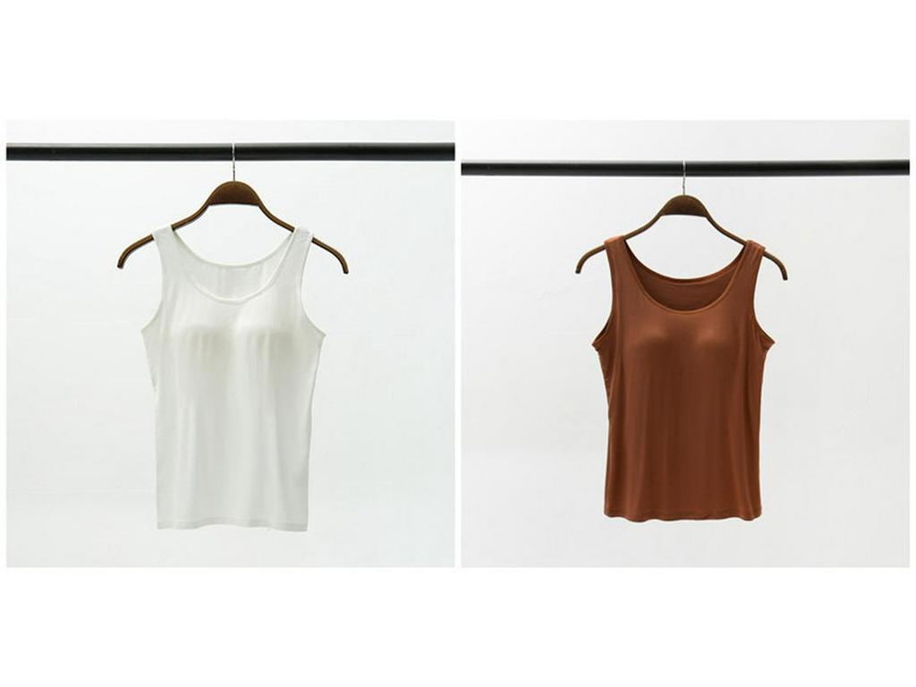 Modal Padded Wireless Camisole Vest with Integrated Bra for Women