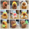Multicolor Simulation Capybara Pendant Cute Fluffty Animal Doll  Birthday Gift
