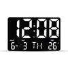 16" Nordic LED Digital Wall Clock with Large Screen Display, Model 6626 - Simple Living Room Décor.