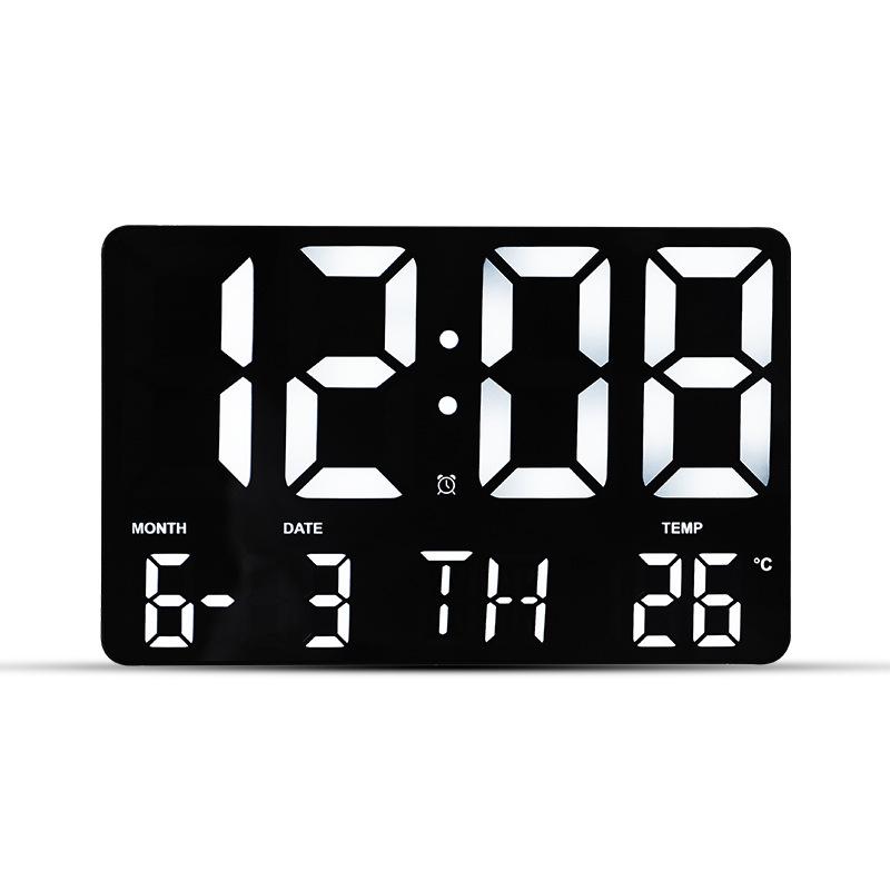 16" Nordic LED Digital Wall Clock with Large Screen Display, Model 6626 - Simple Living Room Décor.
