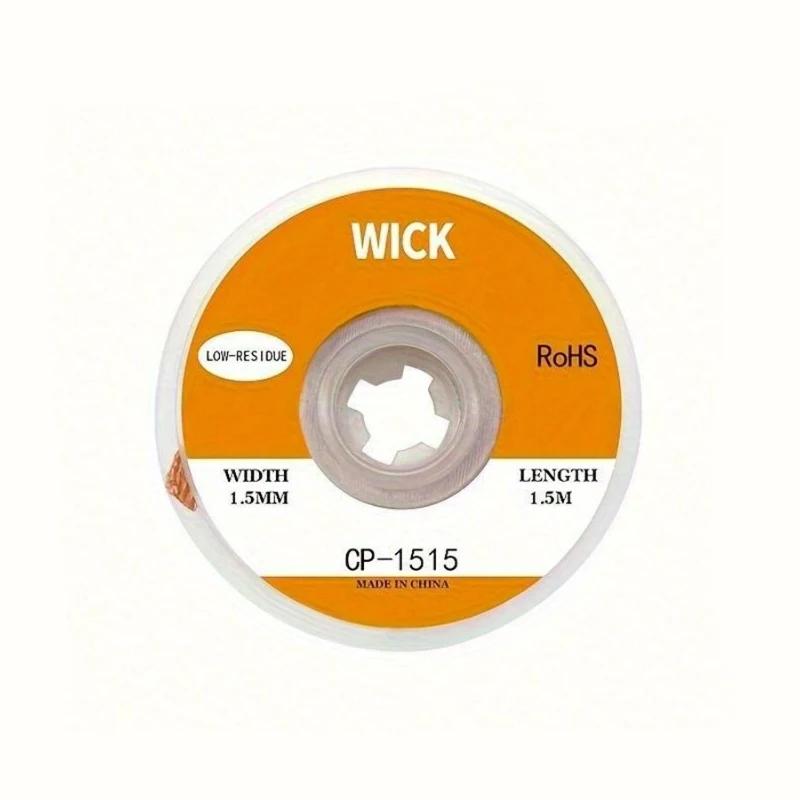 

1.5m Desoldering Braid Tape Copper Welding Solder Remover 1.5-3.5mm Wire Soldering Wick Tin Lead Cord Flux BGA Repair Tool