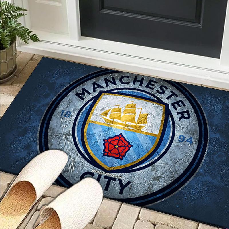1PC rug Football Manchester Crest Carpet, Chair Rug,Area Rug for Office Bedroom living rooms bedroom, Doormat decor Christmas fan gifts