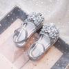 Kids Little Girls Princess Closed Toe Soft Sole Rhinestone Summer Sandals