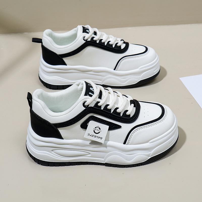 High Top White Shoes Women's Autumn and Winter Ins Fashionable Shoes for Students All-Match Casual Platform Sneakers