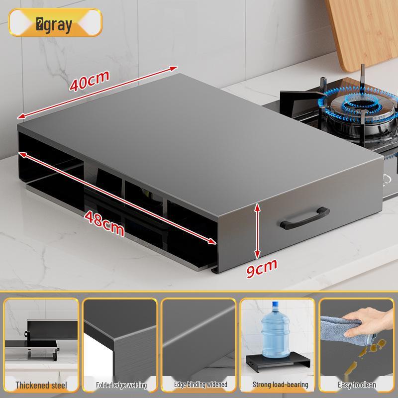 Gas Stove Shield & Countertop Organizer with Pot Base Stand & Induction Cooker Baffle