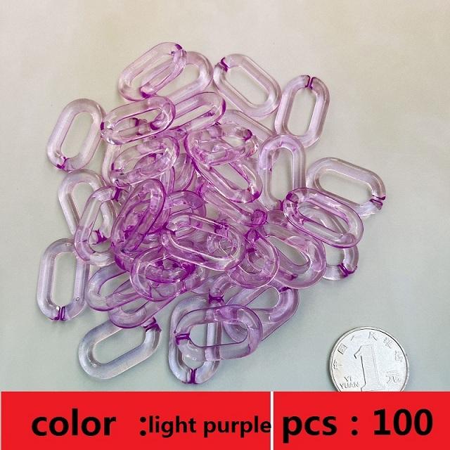 100 Pcs Rainbow C-Clips Plastic Chain Links, Bird Swing & Climbing Chain Cage Toy Clips & Hooks, Suitable for Sugar Glider, Rat