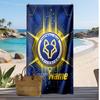 Leicester City Personalized Printed Beach Towel Soccer Logo Support Custom Name Text Absorbent Towel For Sport Travel Special Gift