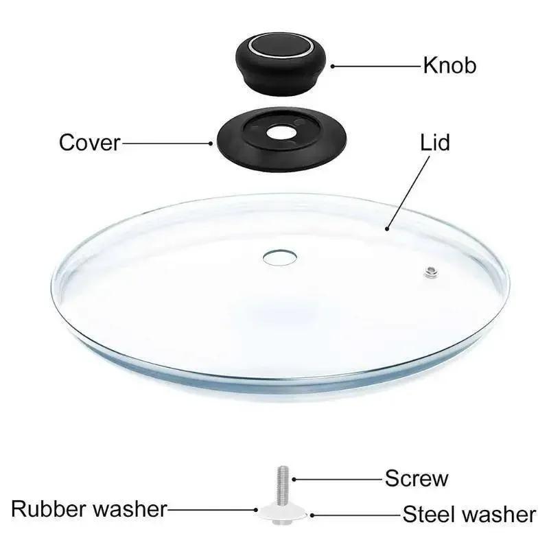 2Pcs Replacement Knob Handle For Glass Lid Knob Handle Stainless Steel Pot Pan Cover Cookware Handle Accessories Kitchen Tools