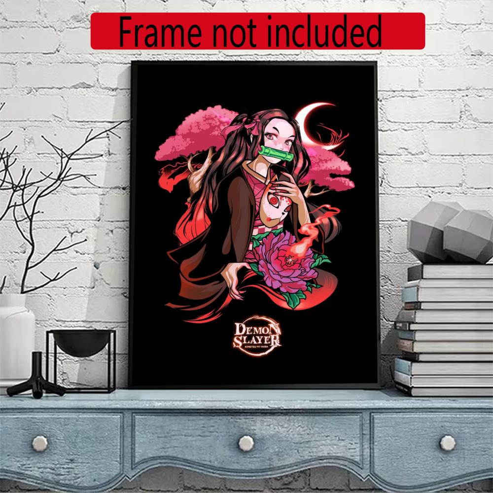 Nezuko Kamado Collage 5D Diamond Painting Round Diamond Rhinestones Mosaic Diamond Embroidery Wall Paintings Rhinestones Gift Frameless