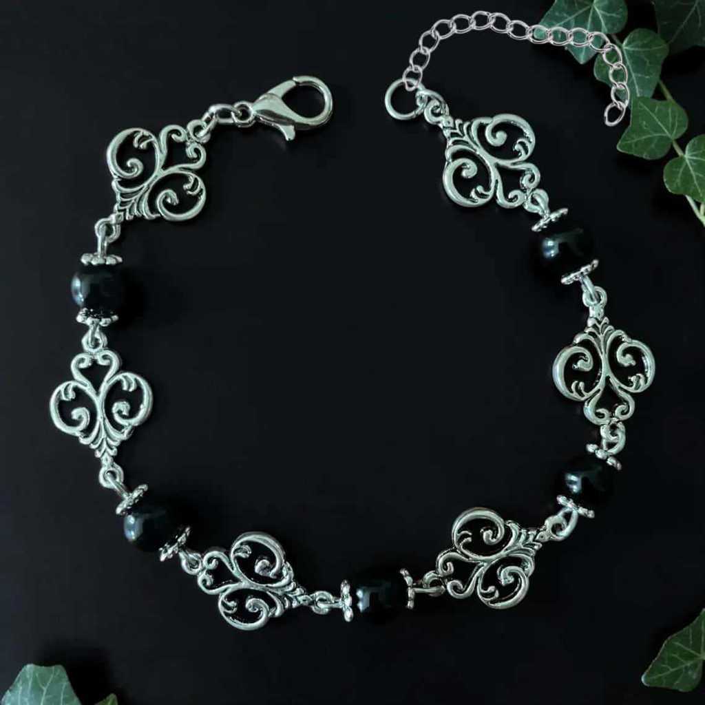 Gothic Silver Bracelet With Star Shape For Unisex Gift
