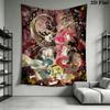 Puella Magi Madoka Magica Wall Tapestry Aesthetic Wall Hanging Printed Fabric Blanket Decorative Tapestries for Bedroom Living Room Home Decor