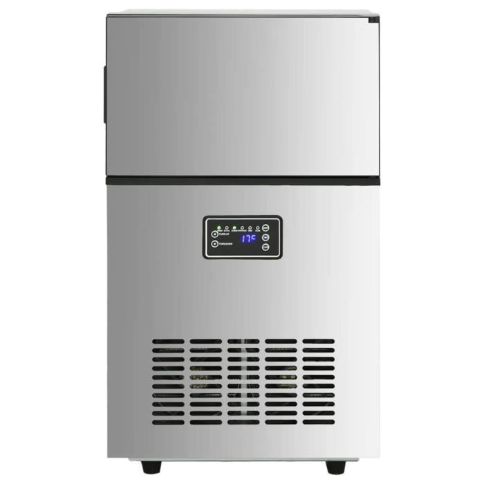 Ice Maker - VIDAXL - Silver - 45 Kg of Ice Per Day - Smart Light Indicator