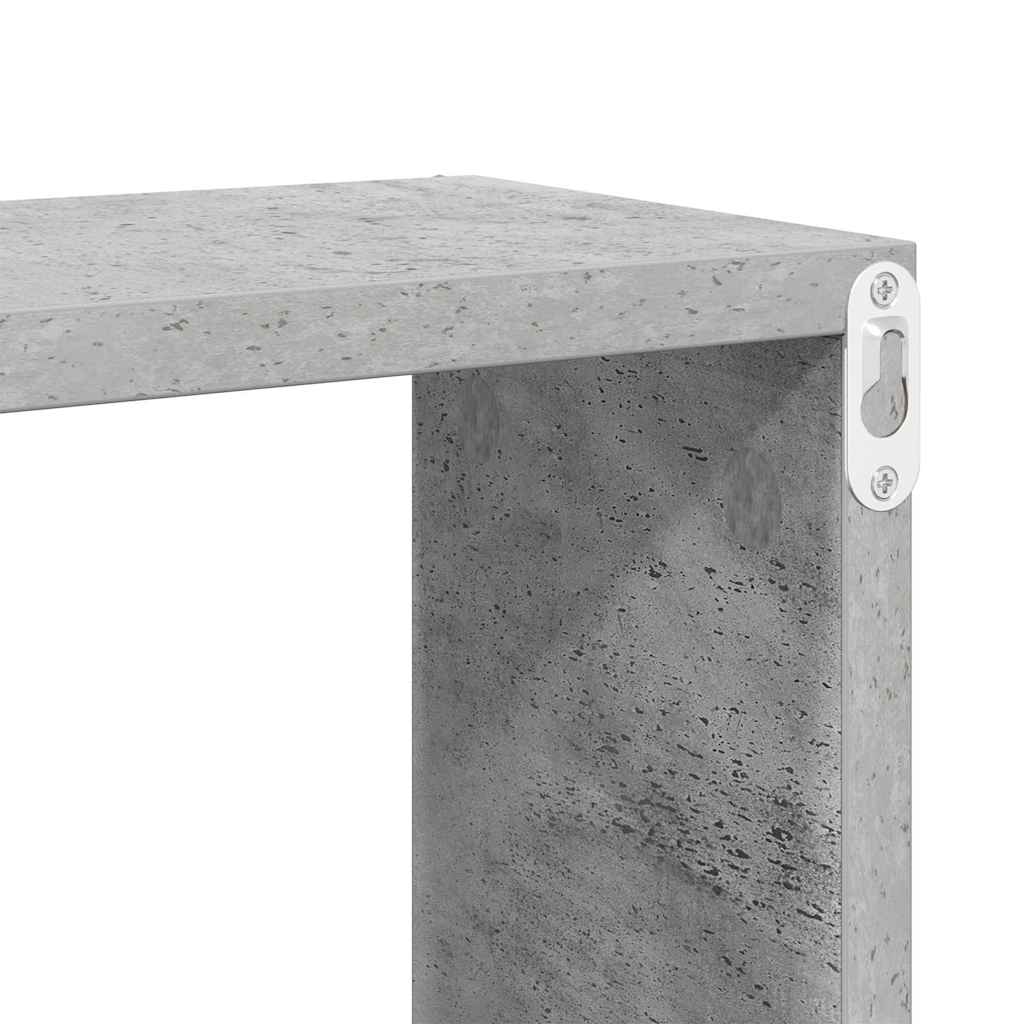 Vidaxl Wall Shelves Cubes 6 Pcs, Concrete Grey, 60X15X23 Cm