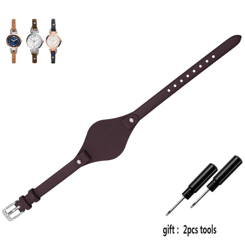 Классические ремешки для часов из натуральной кожи для Fossil ES3077 ES2830 ES3262 ES3060 — фото 13