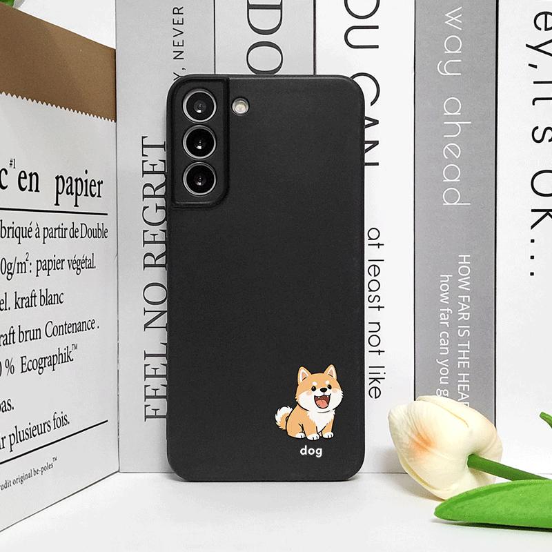 Stylish Cartoon Animal Cat Dog Couple Printed Phone Case for Samsung Galaxy A56 A14 A55 A16 A54 A36 A53 A52 A51 A57 Soft Covers