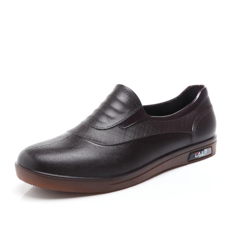 

Мужская обувь для дождя, водонепроницаемая обувь, обувь для общественного питания, мойки автомобилей, низкая нескользящая рабочая обувь, кухонная обувь 44 коричневый