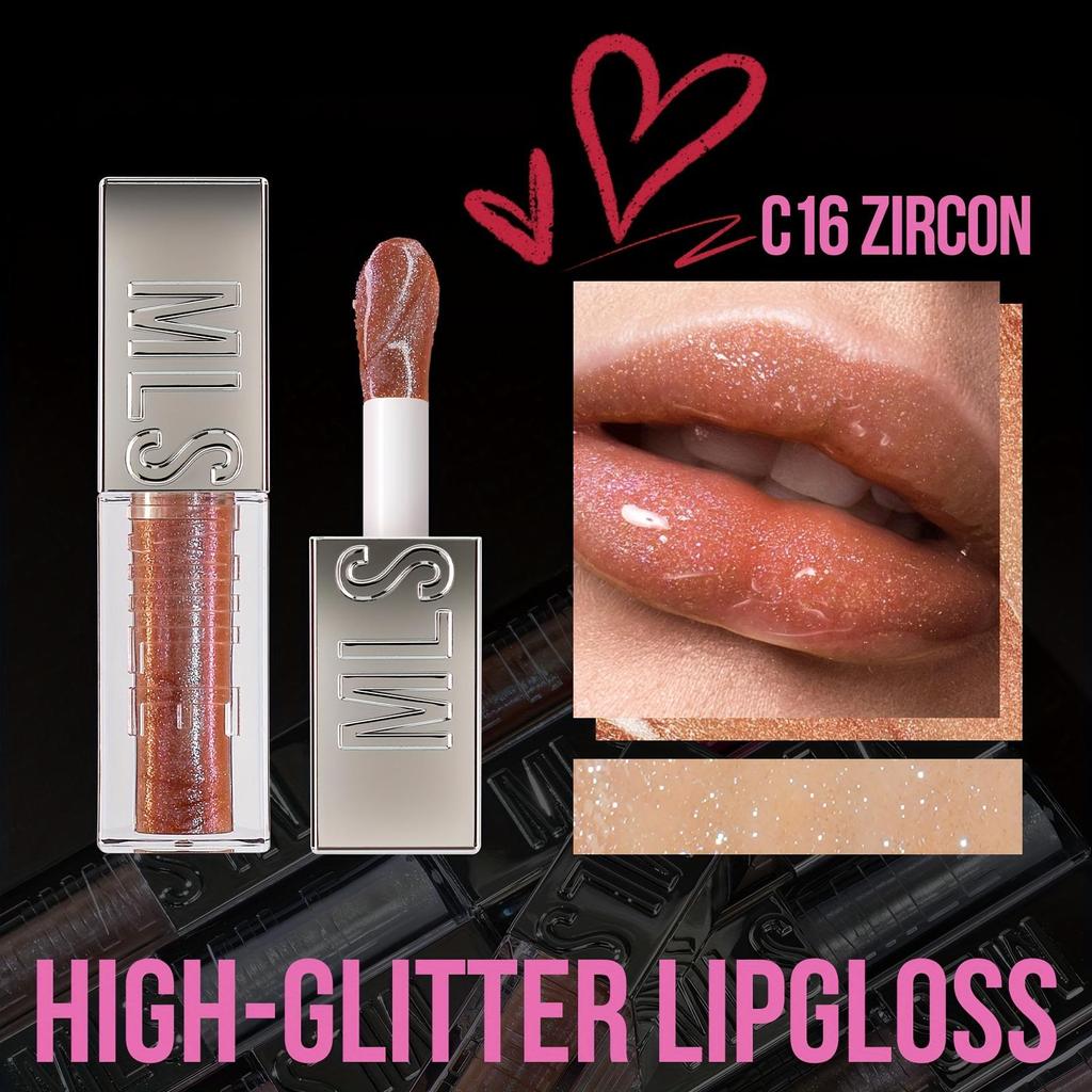 Błyszczyk do ust Sparkling Diamond Lip Gloss 6 kolorów Nawilżająca, nieklejąca formuła Płynna szminka Makijaż ust Idealny na przyjęcia świąteczne i prezenty