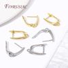 18K Gold Plated Anti-Allergy Earring Hooks Basic Copper Earwire Fastener Accessories For DIY Women's Earring Making Supplies