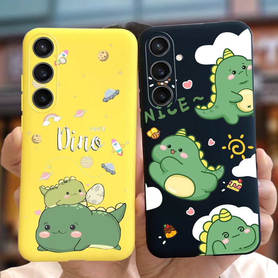 For Samsung Galaxy S23 FE Case Cute Dinosaur Cartoon Cover Soft TPU Phone Case For Samsung S 23 Plus Galaxy S23 Utra S23+ Bumper