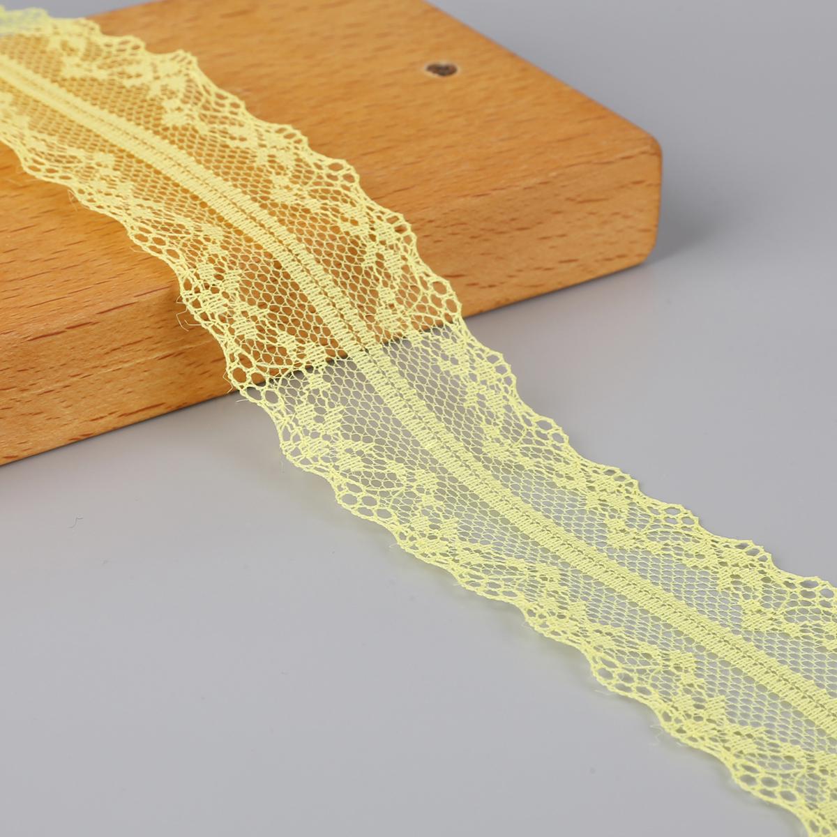 

Многоцветная красивая вышитая сетчатая кружевная бейка шириной 4 см, индивидуальная лента DIY Craft жёлтый