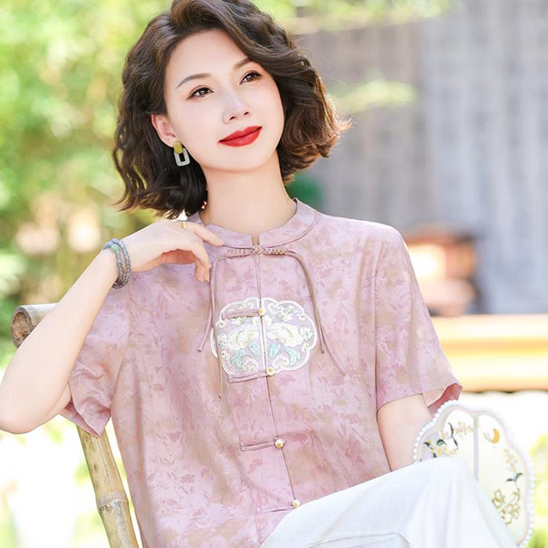 Women's New Chinese Style Summer Short-Sleeve T-Shirt