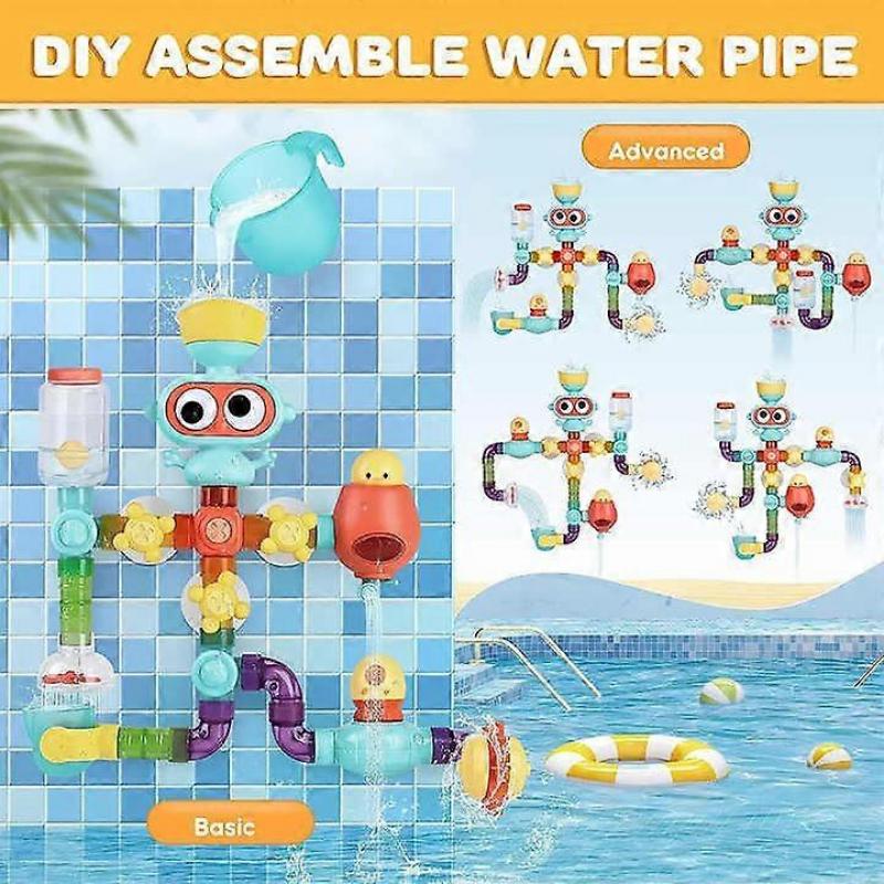 Children'S Bathroom Toys Water Assembly Pipe Rotating Fun Interactive Fun Game