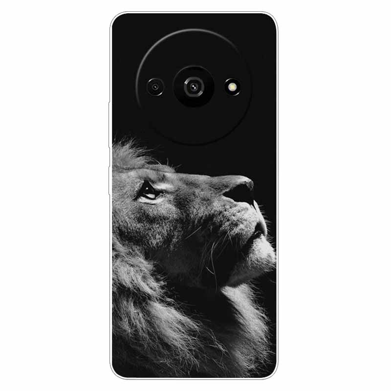 Clear Silicone Cover For Xiaomi Poco C61 Case Owl Lion TPU Printed Cover for Xiaomi Poco C61 C 61 Cases Luxury PocoC61 Phone Bag