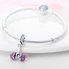 Authentic Charm Bead Charms copper Plated Pink Fitness Dumbbell Pendant Bead Charms Compatible With Bracelets Women Jewellery Making Diy Gift