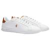 Polo Ralph Lauren Leather Lace-Up Round Toe Low-Top Fashion Sneakers Men Sneakers White 809877598001