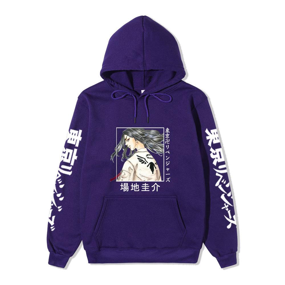 Tokyo Revengers Baji Keisuke Unisex Fleece Hoodie Autumn Winter Anime Character Print Long Sleeve Casual Pullover Sweatshirt