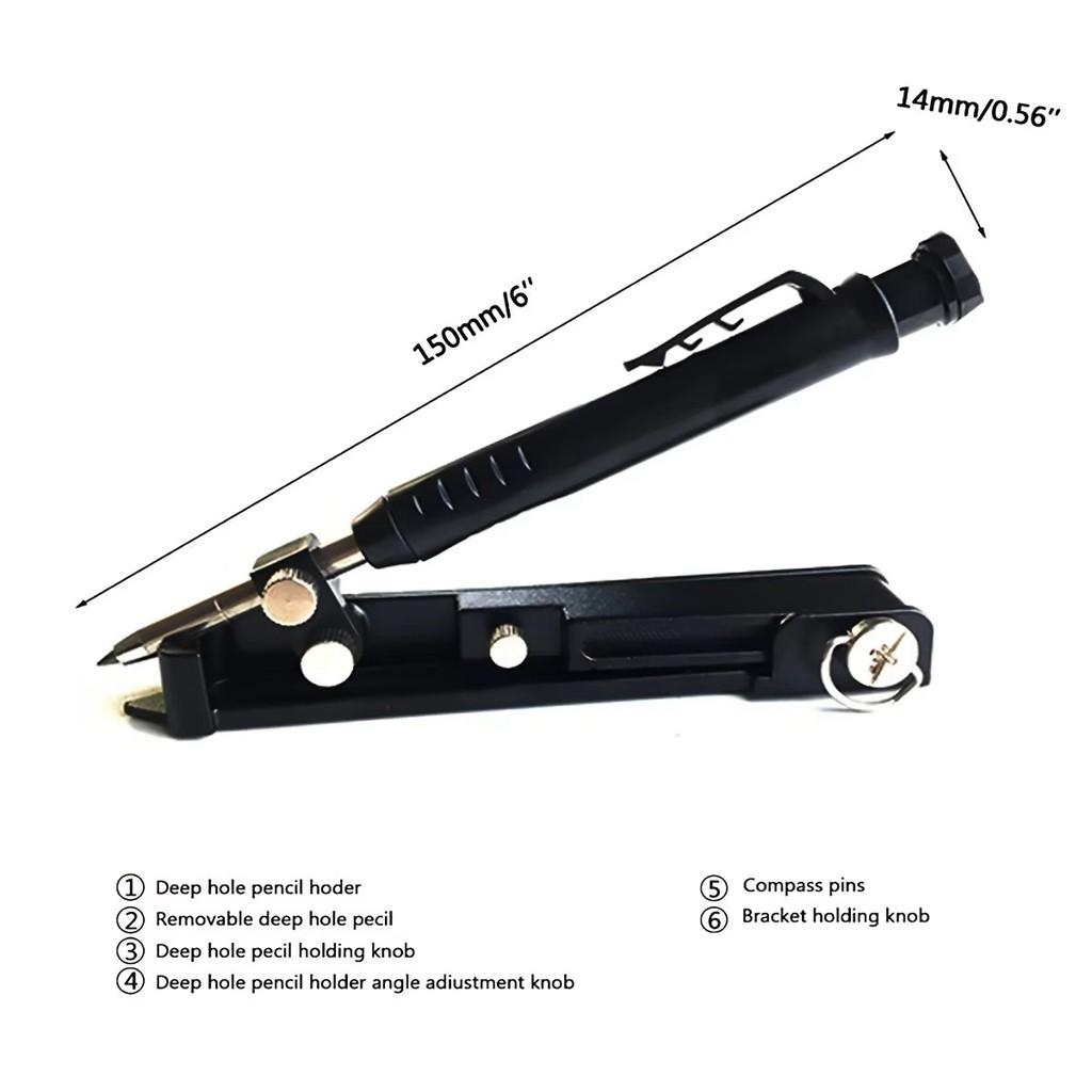 Multi-function Scribing Tool Portable Plastic Deep Hole DIY Woodworking Scribe Gauge Scriber Line Maker Measuring Tool