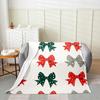 Black Santa Claus Fleece Throw Blanket Queen Kids Christmas Flannel Blanket Plush Fuzzy Xmas African American for Bed Couch