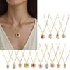 Adjustable Flower Pendant Necklace For Everyday Wear Dainty Handmade Clavicle Chain Fashion Jewelry Gift For Her