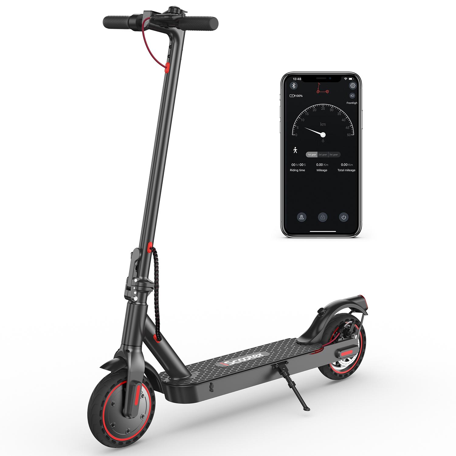 Electric Scooter iScooter i9 350W Motor 36V7.5Ah Battery Max Speed 30km/h M noir