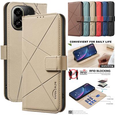RFID Blocking Wallet Flip Case For Tecno Pop 10 9 8 Spark Go 2024 Camon 40 Pro 30 4G 5G Phone Cover Leather Cases Protect Bags