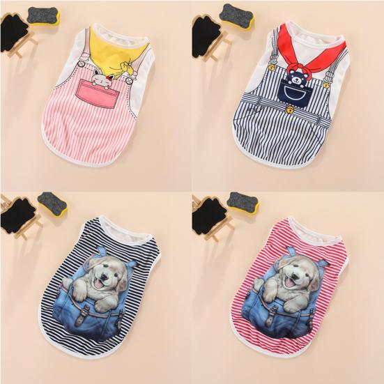 Dog Vest Loose Neck Tear-Resistant Soft Dogs Costume Polyester Puppy Shirt Clothes for Outdoor