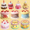 Mini Décorations Cupcake Ornements en Caoutchouc Souple 3D pour Déguisement d'Anniversaire d'Enfants