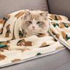 Cappuccino Bear Coral Fleece Dog Blanket - Cozy Small Pet Blanket for Autumn and Winter
